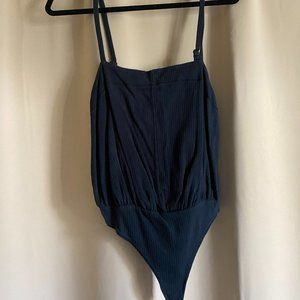 Urban Outfitters - Black Straight Neck Bodysuit